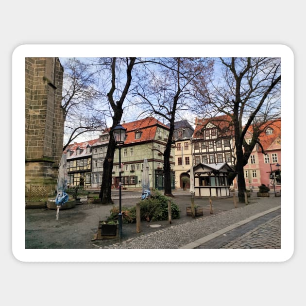 Half-timbered house in Quedlinburg Sticker by Gourmetkater